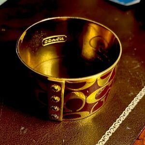 Coach 3” bracelet or bangle bracelet. Gold tone.